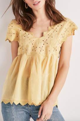 Lucky Brand Eyelet Embroidered Tank