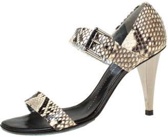 black snakeskin sandals