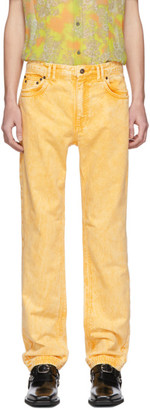 yellow denim jeans mens