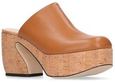 Thumbnail for your product : Si Rossi 85mm Platform leather mules