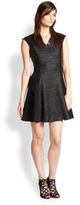 Thumbnail for your product : Rebecca Taylor Tweed Combo Fit & Flare Dress