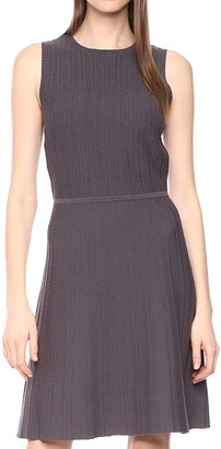 Anne Klein Women's Textured FIT and Flare Sweater Dress