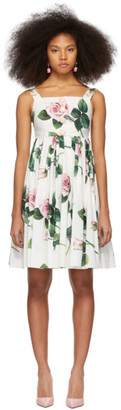 Dolce & Gabbana Multicolor Tropical Rose Print Dress