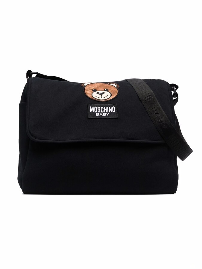 black moschino baby changing bolsa
