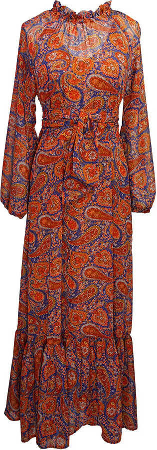 Jennafer Grace Blue / Red Sienna Paisley Roper Dress