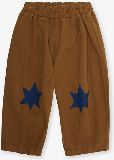 The Bonnie Mob Olive Star Barrel-Leg Star-Print Denim Trousers 2-5 Years 2-3 Years