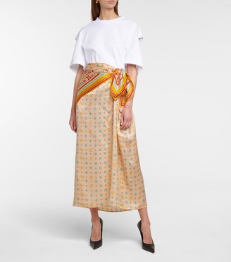 Y/Project Printed silk satin sarong