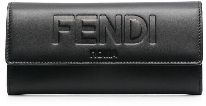 Fendi Logo Embossed Continental Wallet - ShopStyle