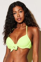 Thumbnail for your product : Ardene Knotted Neon Push-Up Bikini Top