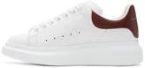 Thumbnail for your product : Alexander McQueen White and Burgundy Oversized Sneakers