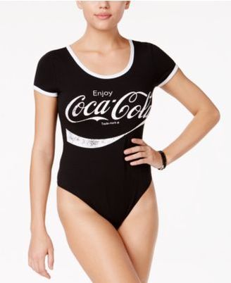 Hybrid Juniors' Coca-Cola Contrast-Trim Bodysuit