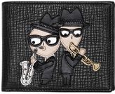 Thumbnail for your product : Dolce & Gabbana Grained Leather Wallet W/ Music Patch