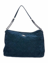 Thumbnail for your product : Chanel Quilted CC Hobo silver