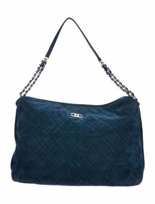 Chanel Quilted CC Hobo silver