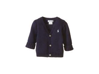 Ralph Lauren Baby Combed Cotton V-Neck Sweater (Infant)