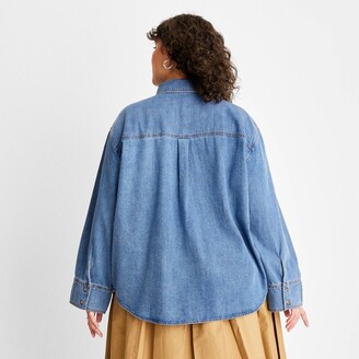 Future Collective with Reese Women's Long Sleeve Denim Button-Down