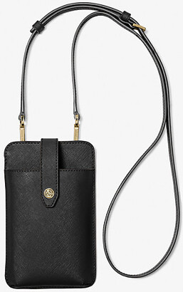 Michael Kors Saffiano Leather Smartphone Crossbody Bag - ShopStyle