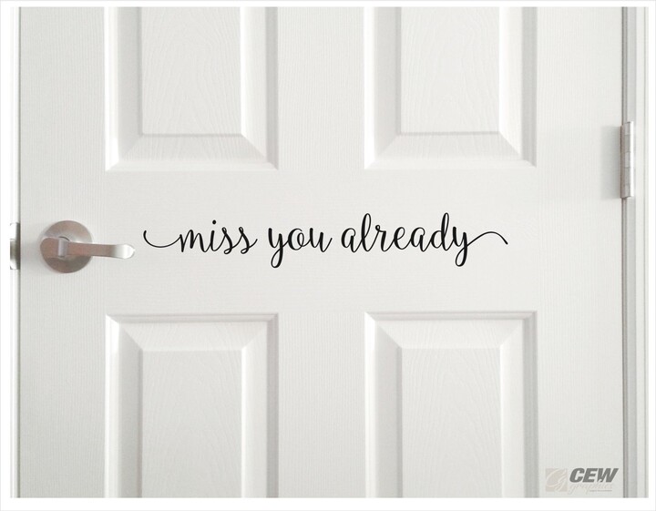 Etsy Miss You Already Decal, Cute Goodbye Sticker For Home, House Door Saying Family, Vinyl I Miss Quote, Decor