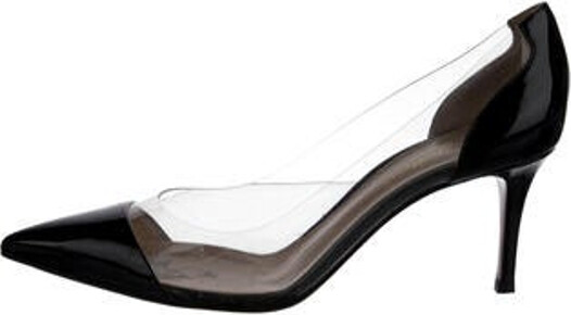 Gianvito Rossi Patent Leather Pumps Black Pointed-Toes Designer