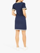 Thumbnail for your product : Yumi Stripe Detail Knitted Tunic Dress, Navy
