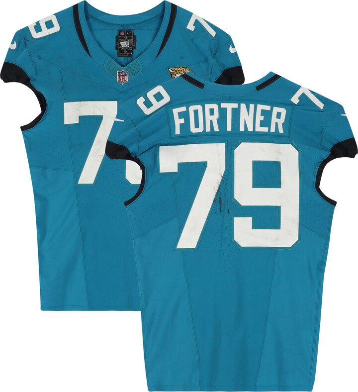 Fanatics Authentic Luke Fortner Jacksonville Jaguars Game-Used #79 Teal Jersey vs. Carolina Panthers on December 31, 2023