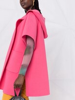 Thumbnail for your product : P.A.R.O.S.H. Leak short-sleeve wool coat
