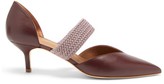 Thumbnail for your product : Malone Souliers Maisie Point-toe Leather Pumps - Burgundy
