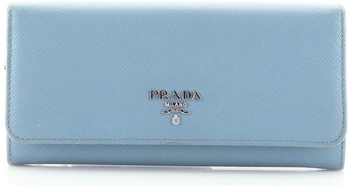 Prada Continental Wallet Saffiano Leather Long - ShopStyle