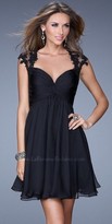 Thumbnail for your product : La Femme Glamorous intricate lace and open back cocktail dress