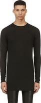 Thumbnail for your product : Rick Owens Black Semi-Sheer Overlong T-Shirt