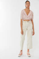 Thumbnail for your product : Urban Renewal Vintage Remnants Gingham Ruffle Cropped Top