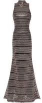 Thumbnail for your product : Badgley Mischka Tie-neck Sequined Tulle Gown