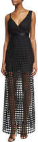 Thumbnail for your product : Diane von Furstenberg Asymmetric Sleeveless Lace Gown, Black