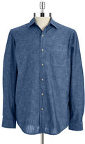 Thumbnail for your product : Black Brown 1826 Chambray Cotton Sport Shirt
