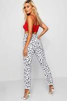 Thumbnail for your product : boohoo Dalmatian Animal Print Mom Jeans