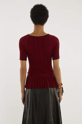 3.1 Phillip Lim Ribbed Short-Sleeve Sweater