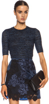 Thumbnail for your product : Yigal Azrouel Metallic Waffle Cotton-Blend Top