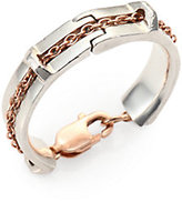 Thumbnail for your product : Bliss Lau Caveat 14K Rose Gold & Sterling Silver Chain Ring