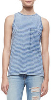 Thumbnail for your product : Rag and Bone 3856 rag & bone/JEAN Bowery Pinstriped Tank with Pocket