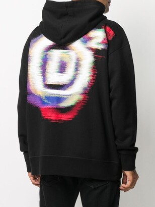 DSQUARED2 Interference Logo Print Hoodie