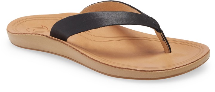 Olukai Nonohe Leather Flip Flop Shopstyle Sandals