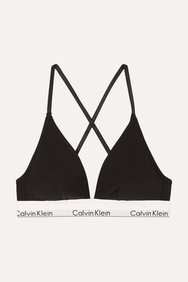 Calvin Klein Underwear - Modern Cotton Stretch Cotton-blend Soft-cup Bra - Black
