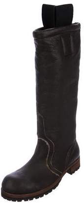 Rick Owens Leather Knee-High Boots