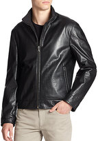 Thumbnail for your product : Saks Fifth Avenue Croc-Embossed Leather Jacket