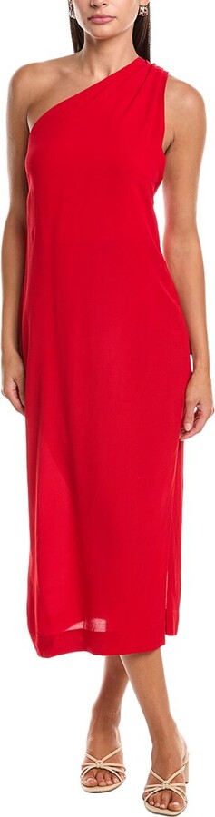 Haight Angelina Linen-Blend Midi Dress