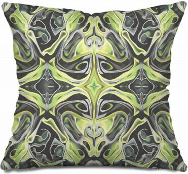 VisionDecor Geometric Art Interlocking Abstract Cotton Blend Reversible Throw Pillow
