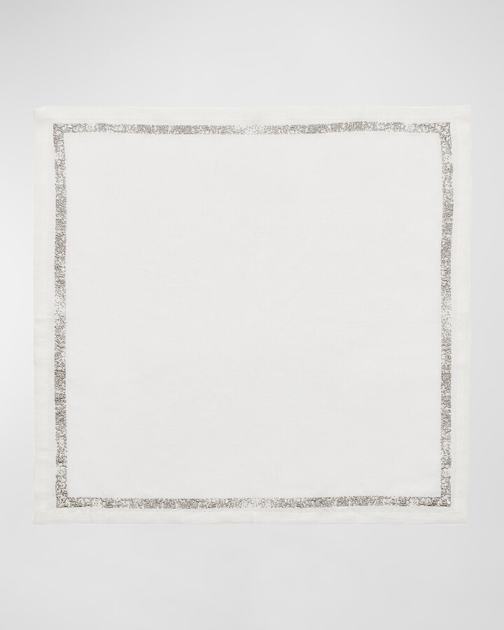 Kim Seybert Silver Impression Napkin