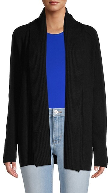 vince mixed gauge cardigan