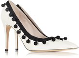 Thumbnail for your product : Marc Jacobs White Leather Pom Pom Pump