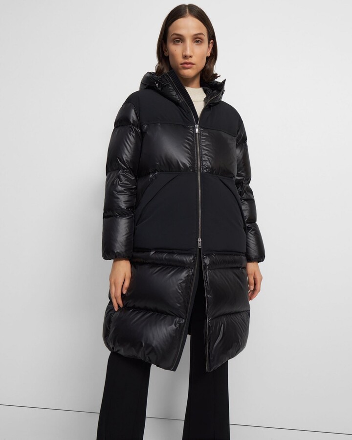 Theory Combo Puffer Jacket in Water-Repellent Nylon - ShopStyle